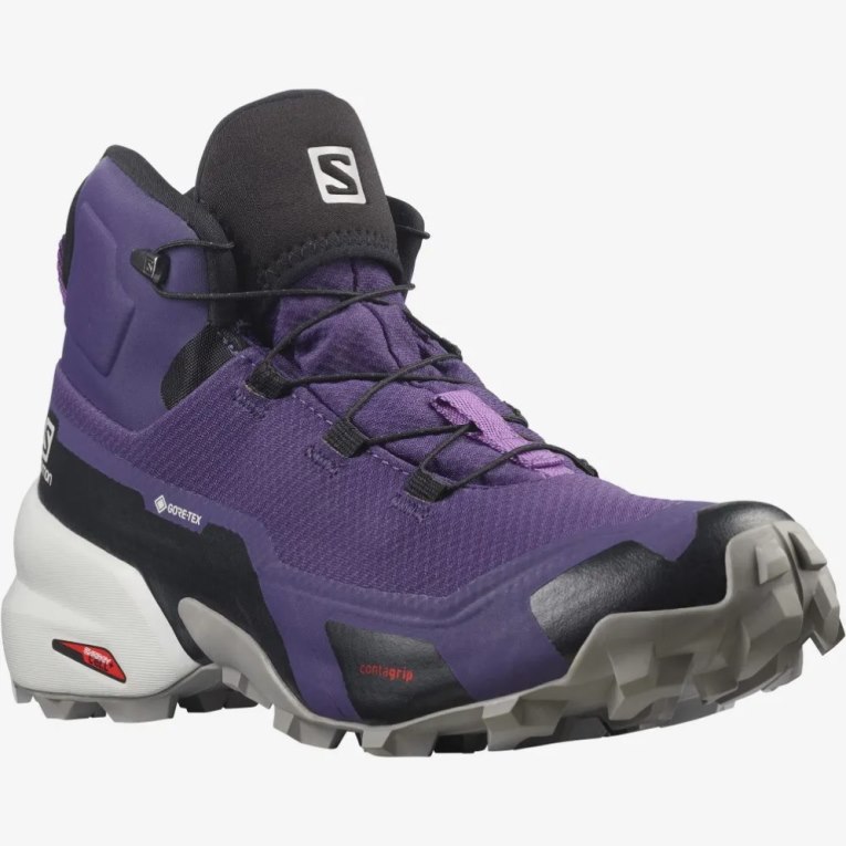 Dámské Turistické Boty Salomon Cross Hike Mid GTX Fialové | CZ 19RXNBZ